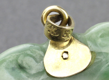 Chinese Jade and Gold Antique Pendant